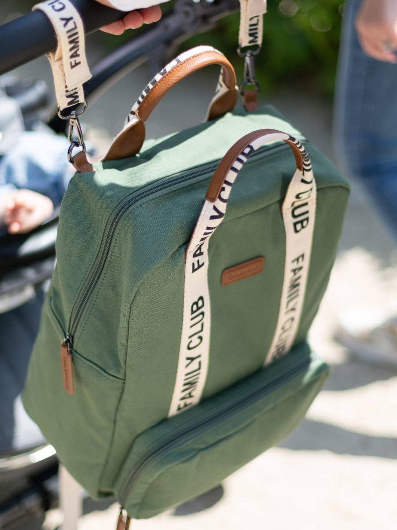Childhome Eltern Wickelrucksack Family Club Signature CHILDHOME - wollweiß