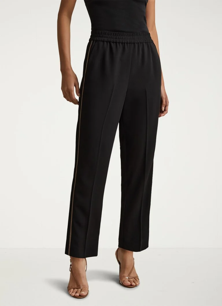 Reiss Remi high waist straight fit track pants with side pockets