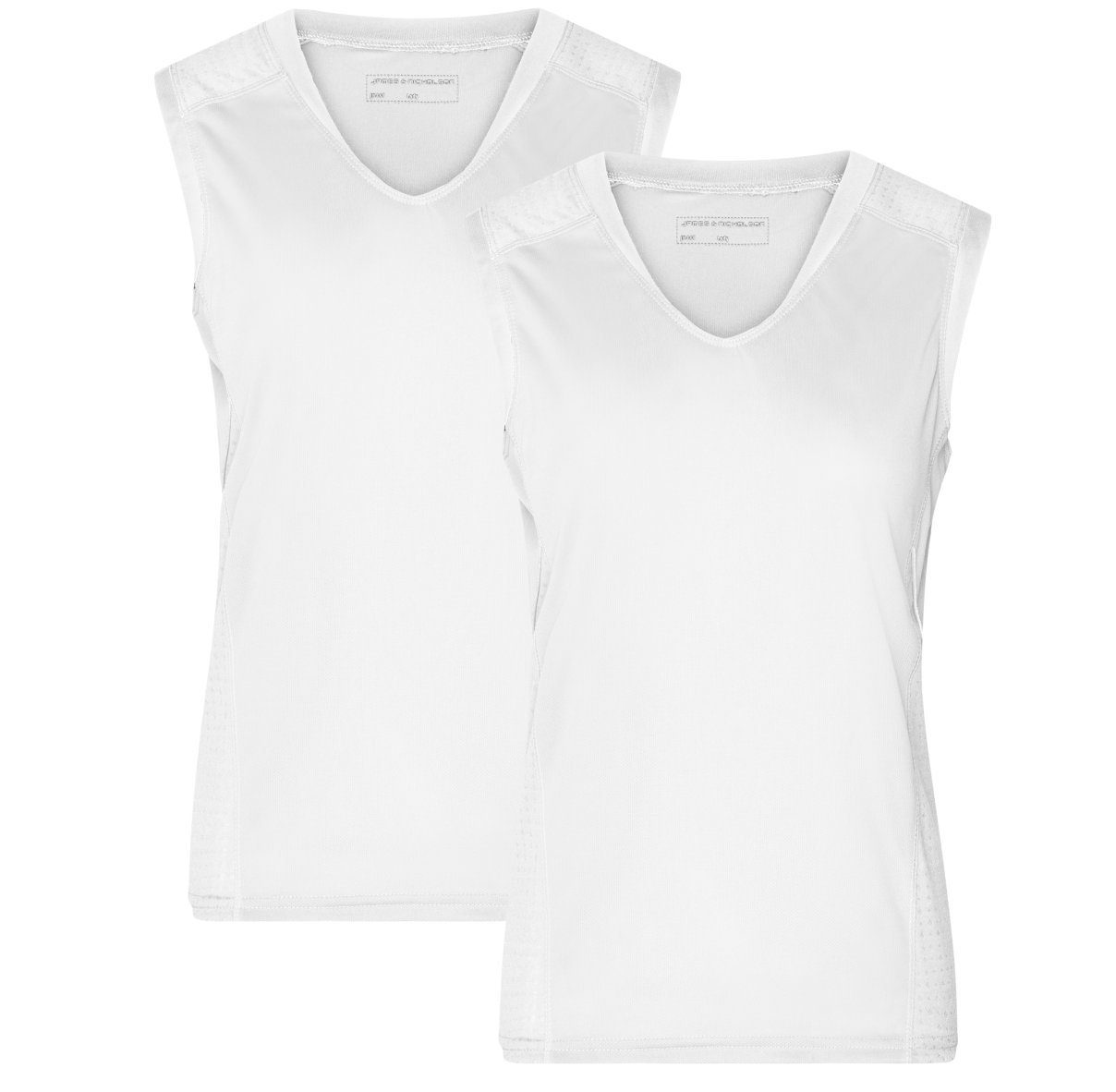 James & Nicholson Lauftop Doppelpack Sportliches Damen Lauftop aus FunktionspolyesterJN469 (Doppelpack, 2er-Pack) Feuchtigkeitsregulierend und schnell trocknend
