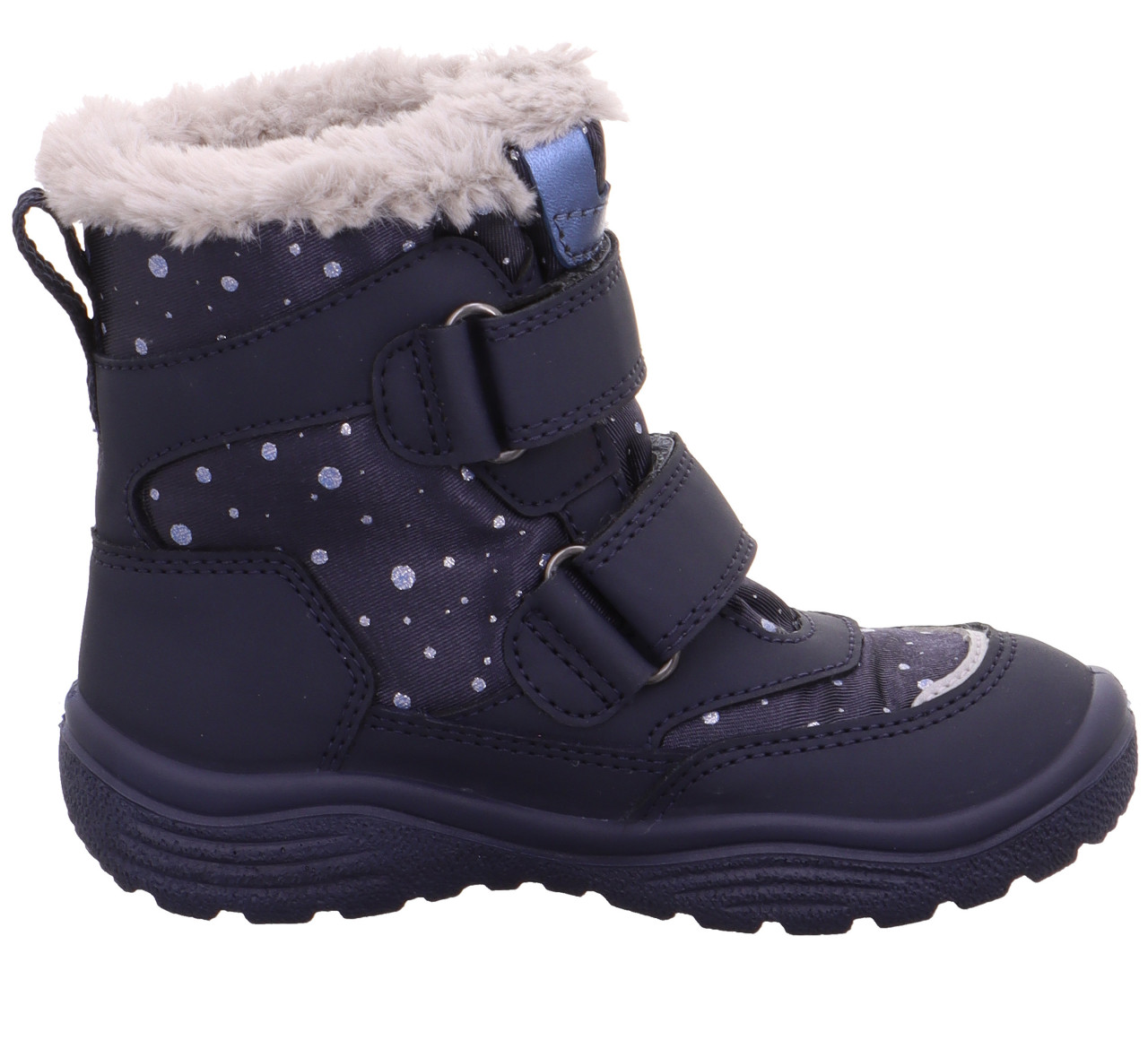 CRYSTAL - Blau/Hellgrau Boots mit Klettverschluss