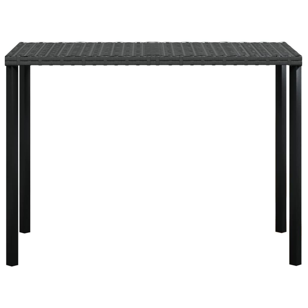 vidaXL Gartenlounge-Set 5-tlg. Sofagarnitur in L-Form mit Kissen Poly Rattan Schwarz, (5-tlg)