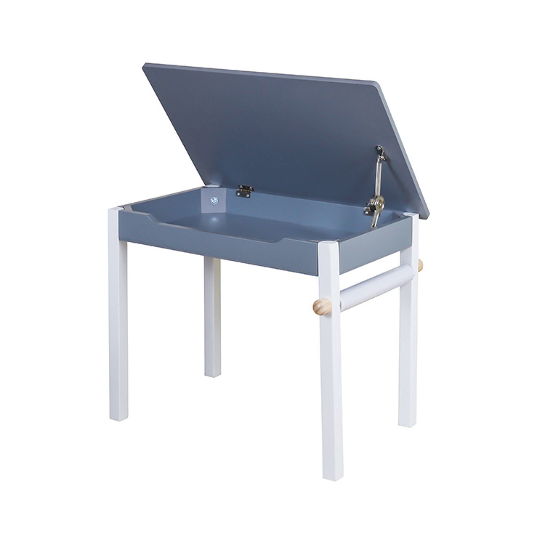 TikTakToo Kindersitzgruppe Aufklappbarer Kindertisch mit Papierrolle und 2 Stühlen aus Holz, (2 Stühle, 1 Tisch, Papierrollenhalterung, 1 Papierrolle), aufklappbarer Tisch, Papierrollenhalterung incl. Rolle