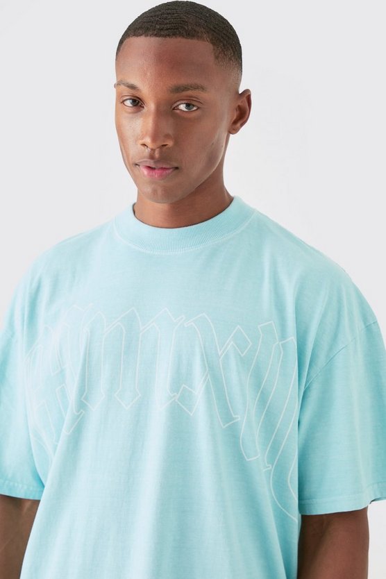 Oversize T-Shirt mit Totenkopf-Print
