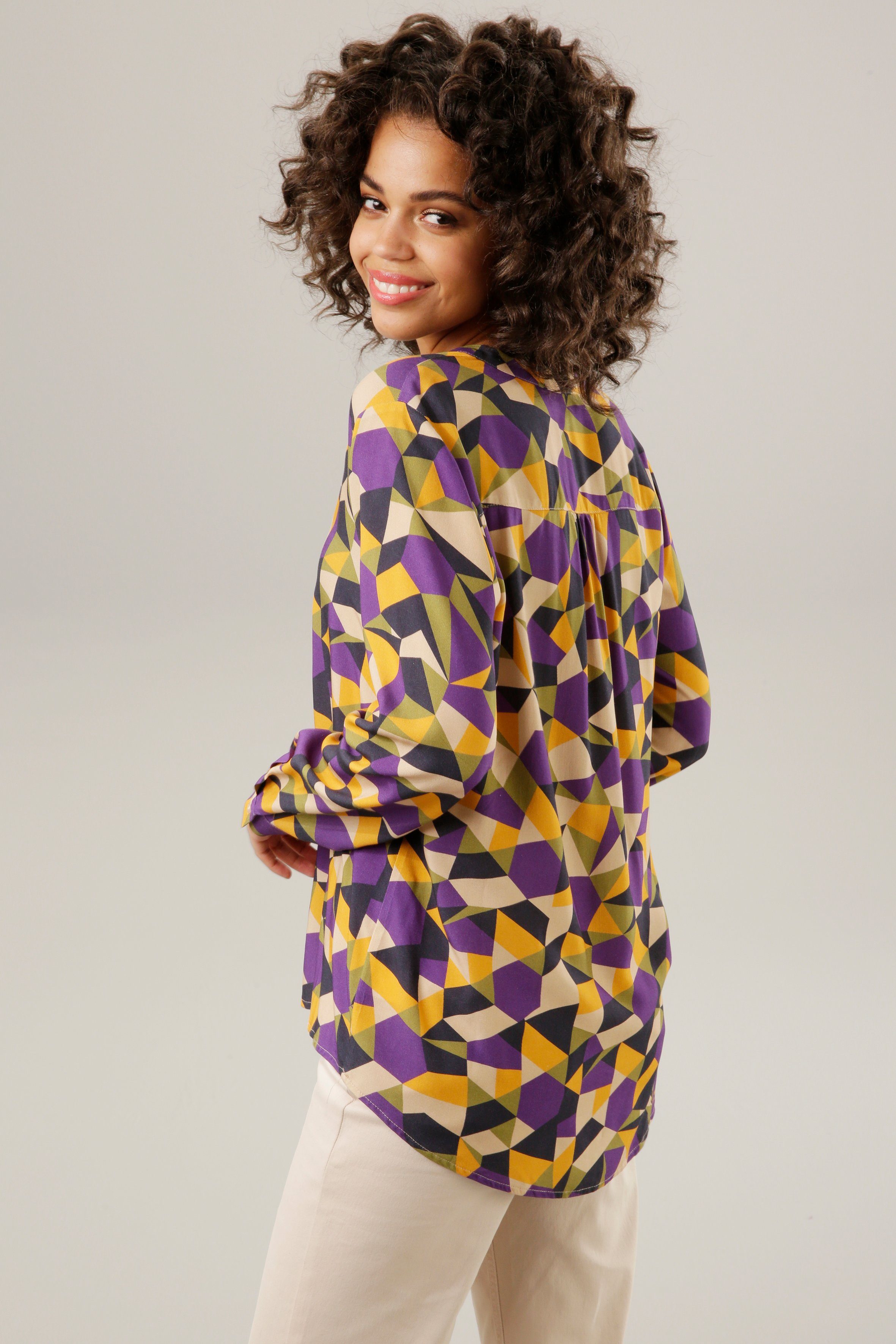 Aniston CASUAL Schlupfbluse mit graphischem Retrodruck
