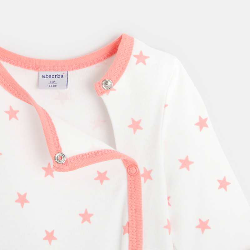 Set pyjama et body bébé fille en coton bio