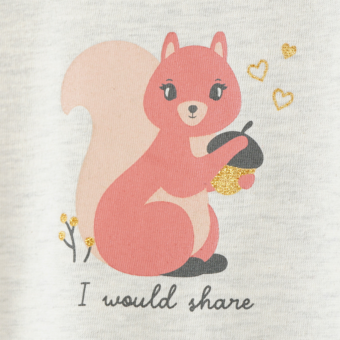 Mädchen Langarmshirt mit Eichhörnchen-Motiv