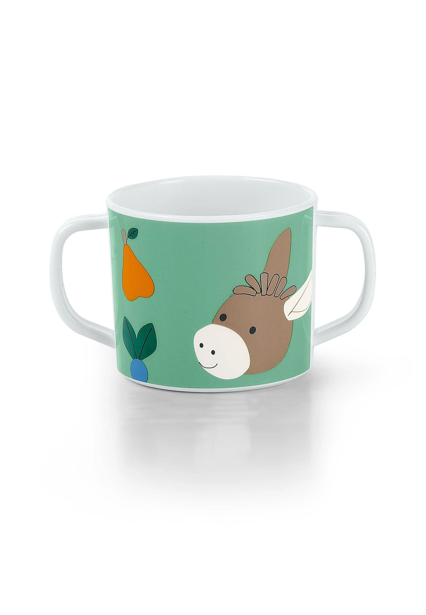 Henkeltasse Esel Emmilius in Blau mit Trinkaufsatz