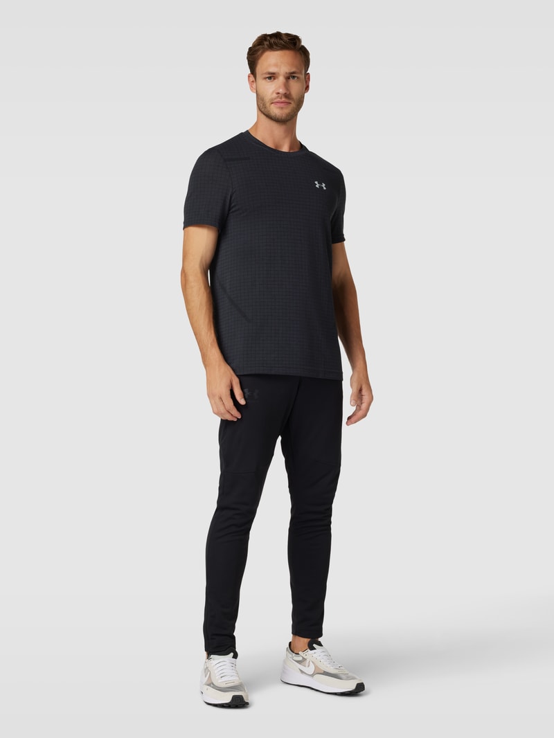 T-Shirt mit Label-Print in schwarz