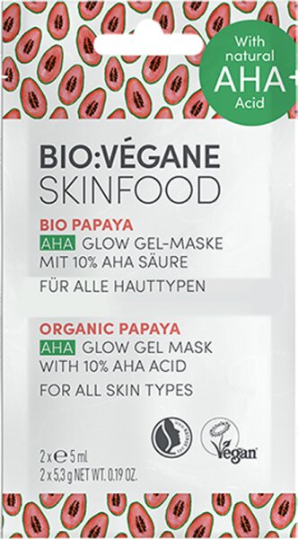 Bio:Végane Skinfood Bio Papaya AHA Gel-Maske Gesichtsmaske