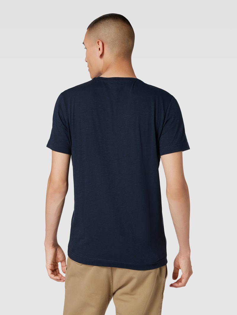 T-Shirt aus Baumwolle mit Rundhalsausschnitt in marineblau