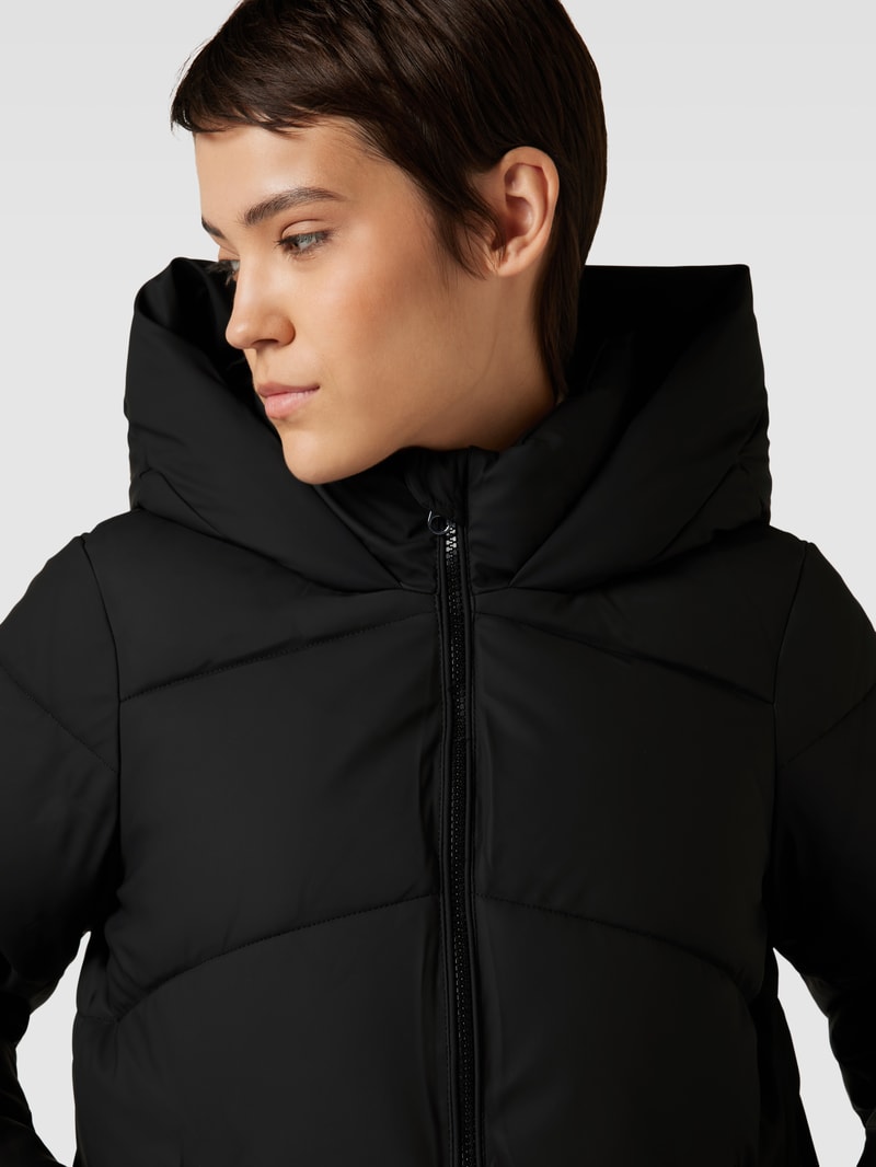 Steppjacke mit Kapuze Modell 'GRETAFIE' in schwarz