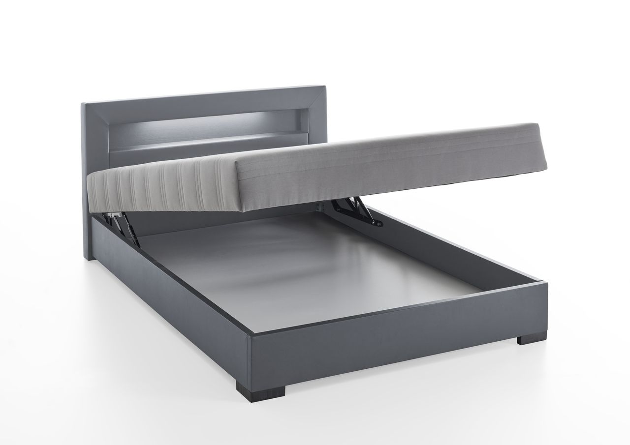 Relita Boxbett MINA mit LED grau 140x200
