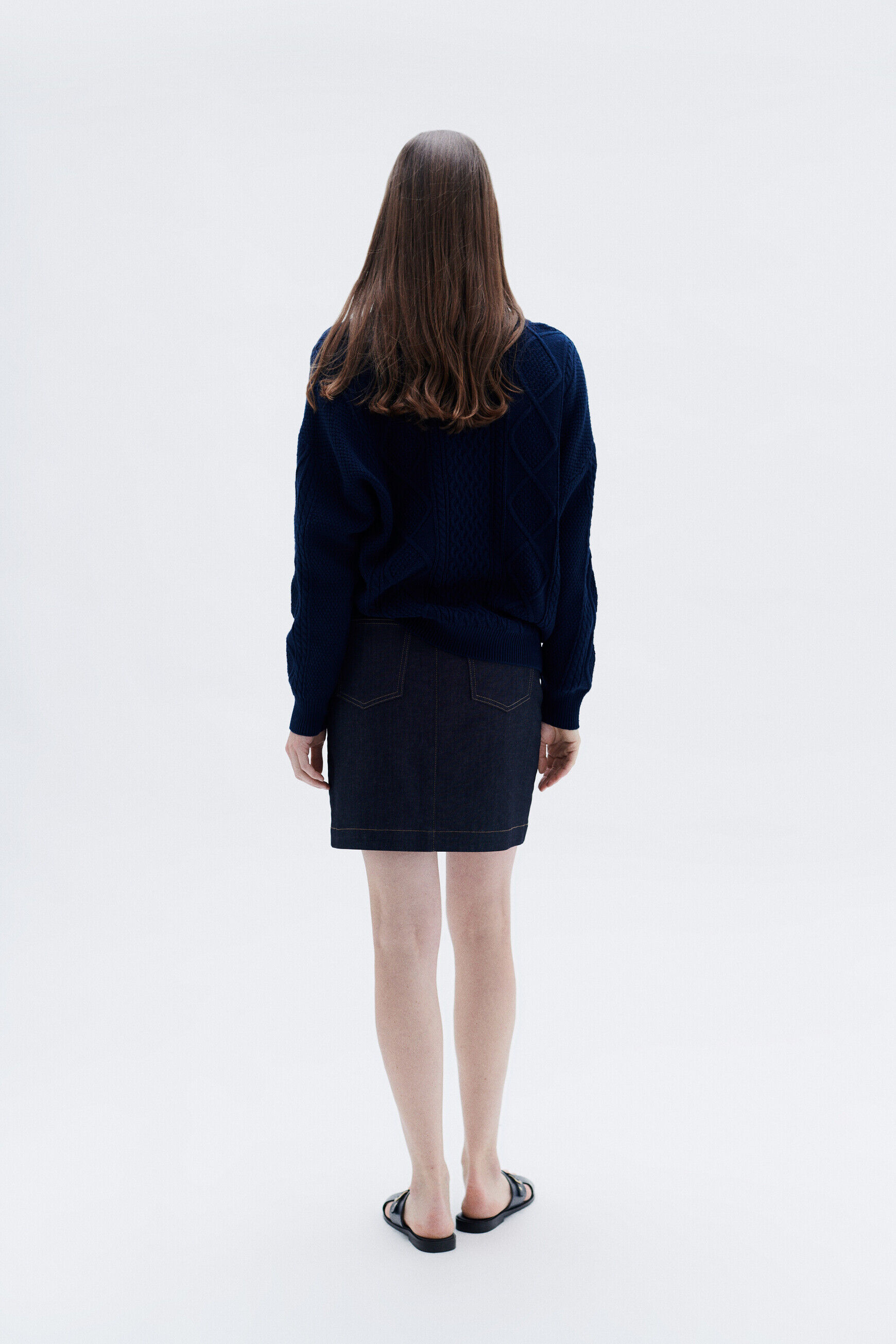 Pull eden bleu marine femme