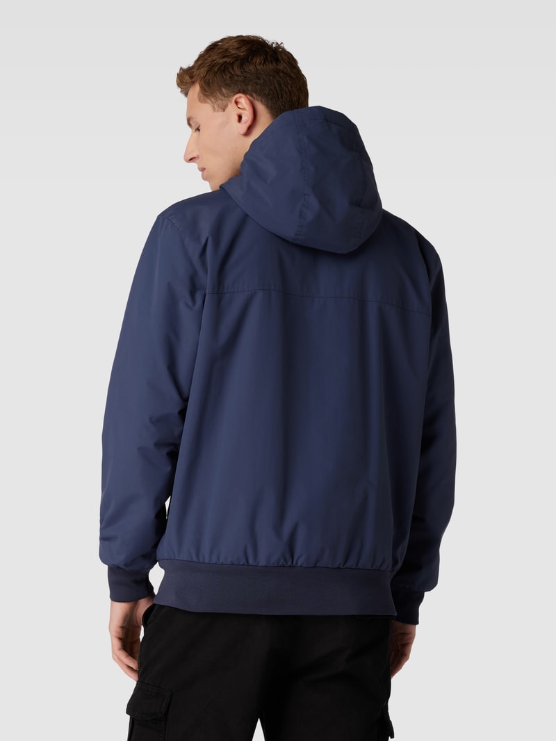 Jacke mit Label-Stitching Modell 'SAIL' in marineblau
