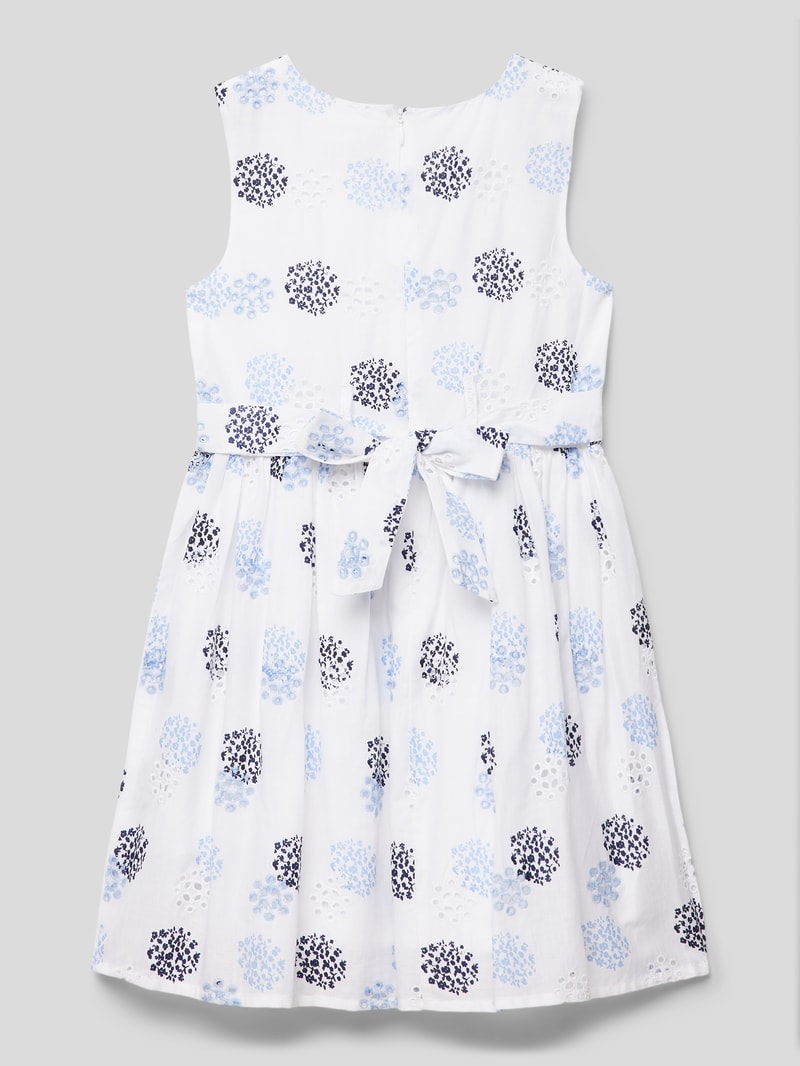 Minikleid mit floralem Muster in bleu