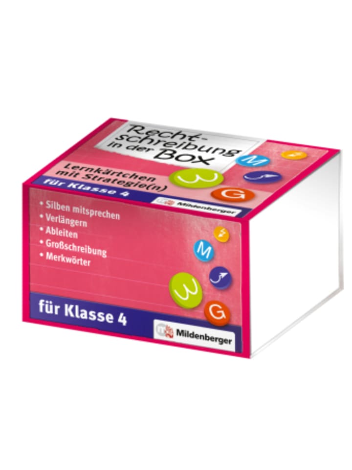 Mildenberger Nonbook - Rechtschreibung in der Box - Lernkärtchen mit Strategie(n) Klass günstig kaufen onesize