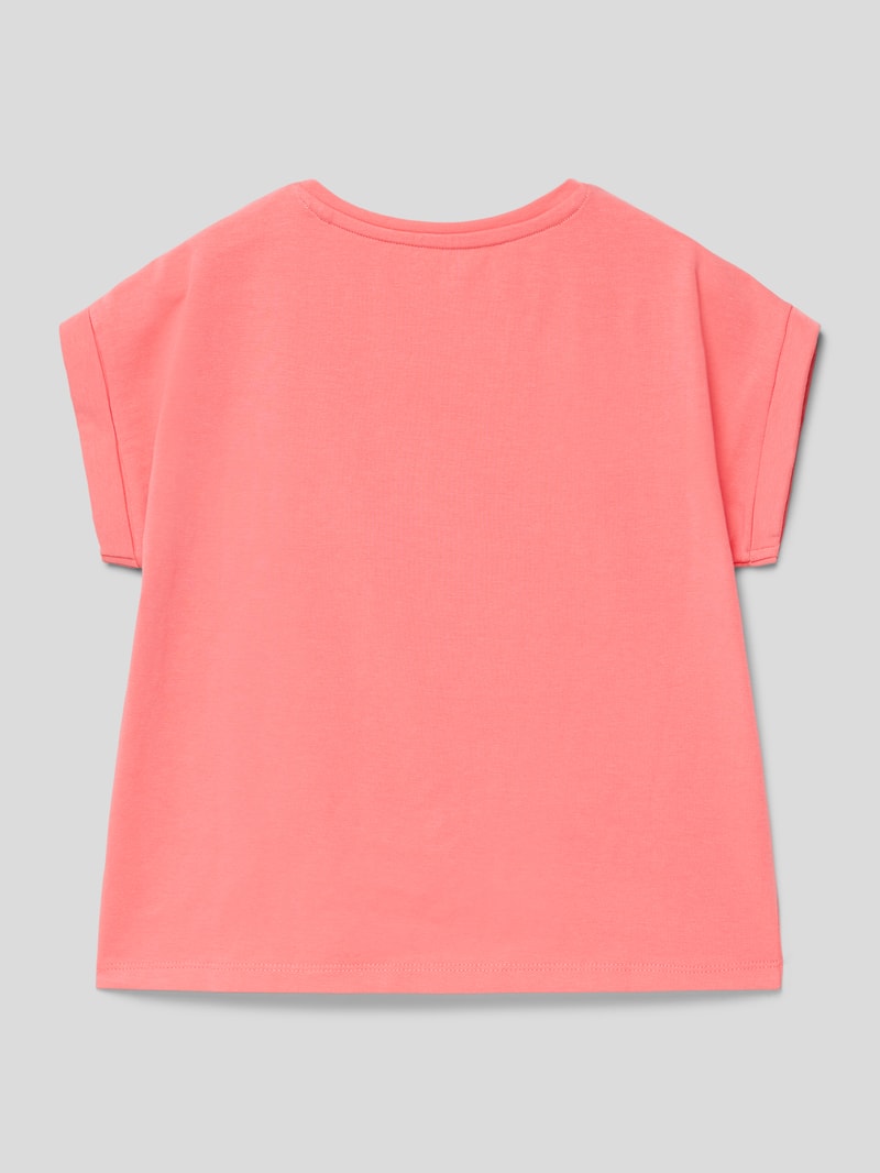 T-Shirt mit Label-Detail in pink