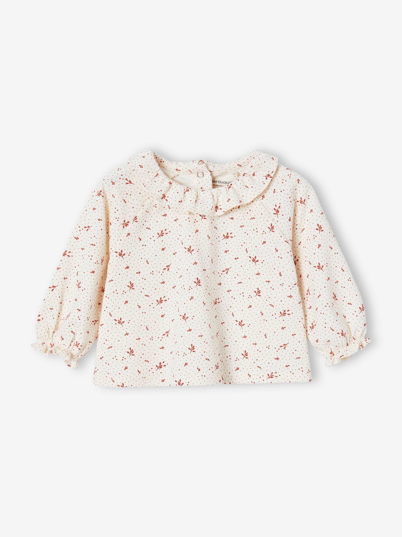 Vertbaudet Mädchen Baby-Set: Bluse, Weste & Leggings - terrakotta farbe