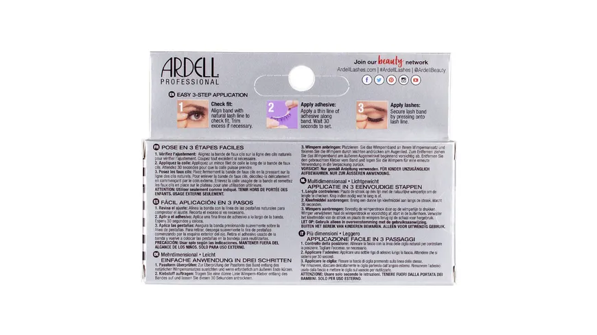 ARDELL Künstliche Wimpern 3D fauxmink 852 schwarz