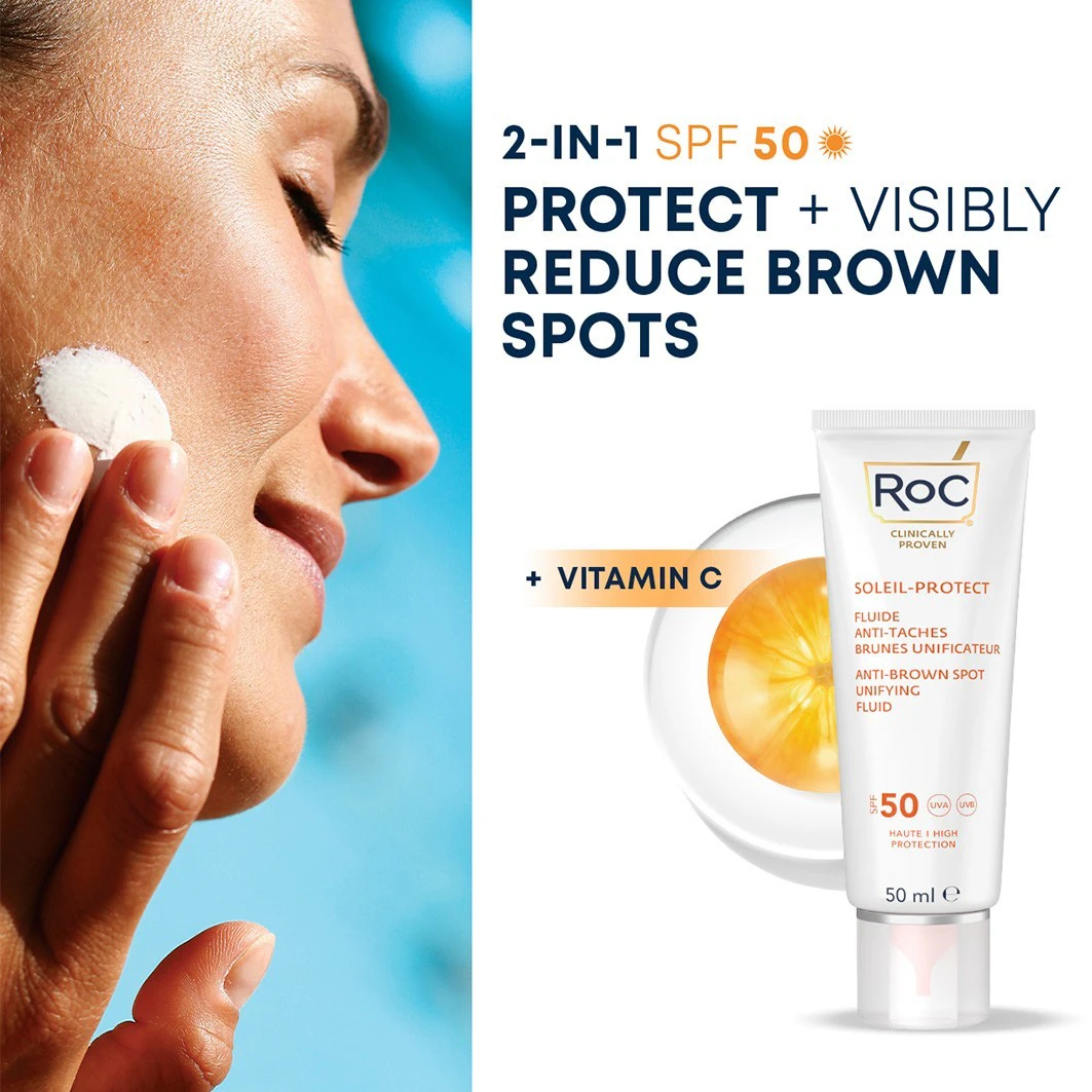 RoC RoC Soleil Protect уједначујући флуид за лице против тамних мрља SPF50+ 50ml