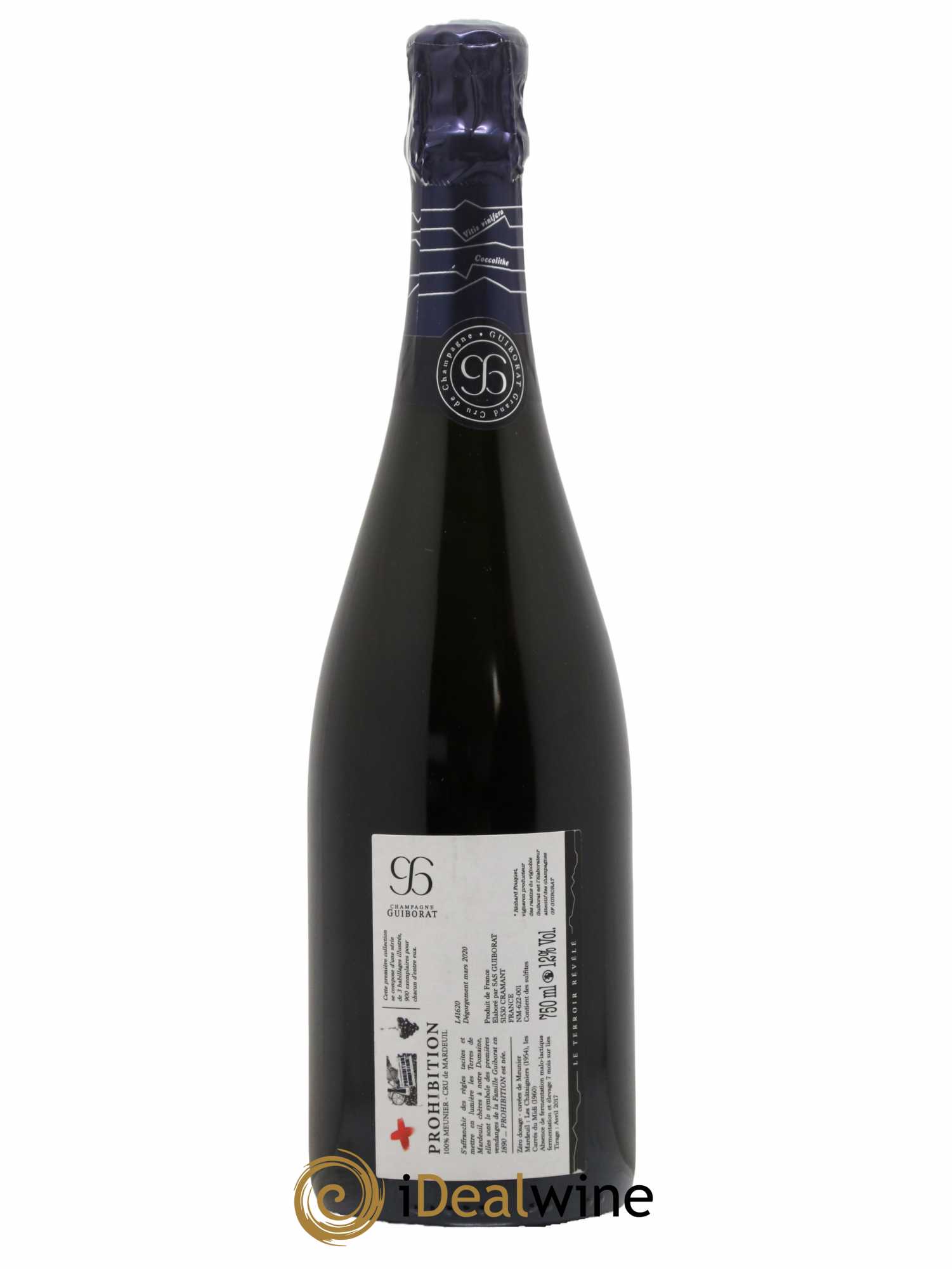 Prohibition 100% Meunier Guiborat   - Lot de 1 Bouteille
