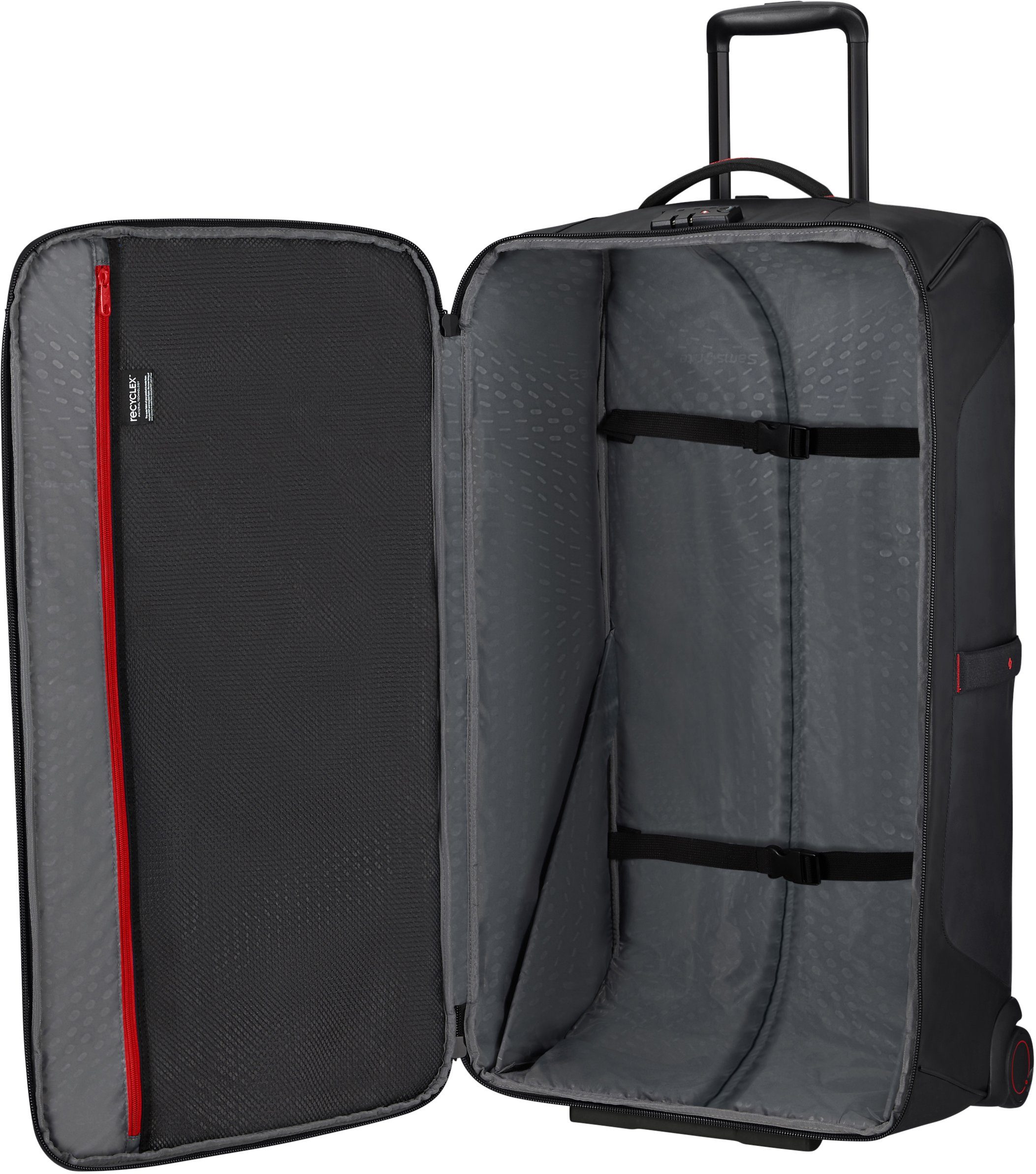 Samsonite Reisetasche Ecodiver, 79 cm, Black, mit Trolley- und Rucksackfunktion; teilweise aus recyceltem Material