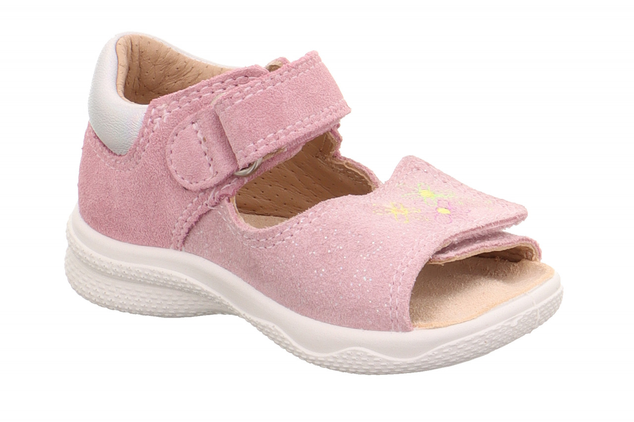 POLLY - Rosa/Silber Sandale mit Klettverschluss