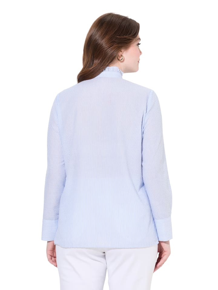 Ulla Popken Trachtenbluse in himmelblau günstig kaufen