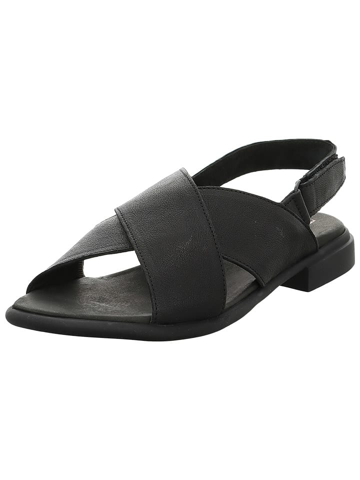 Think! Leder-Sandalen in Schwarz günstig kaufen