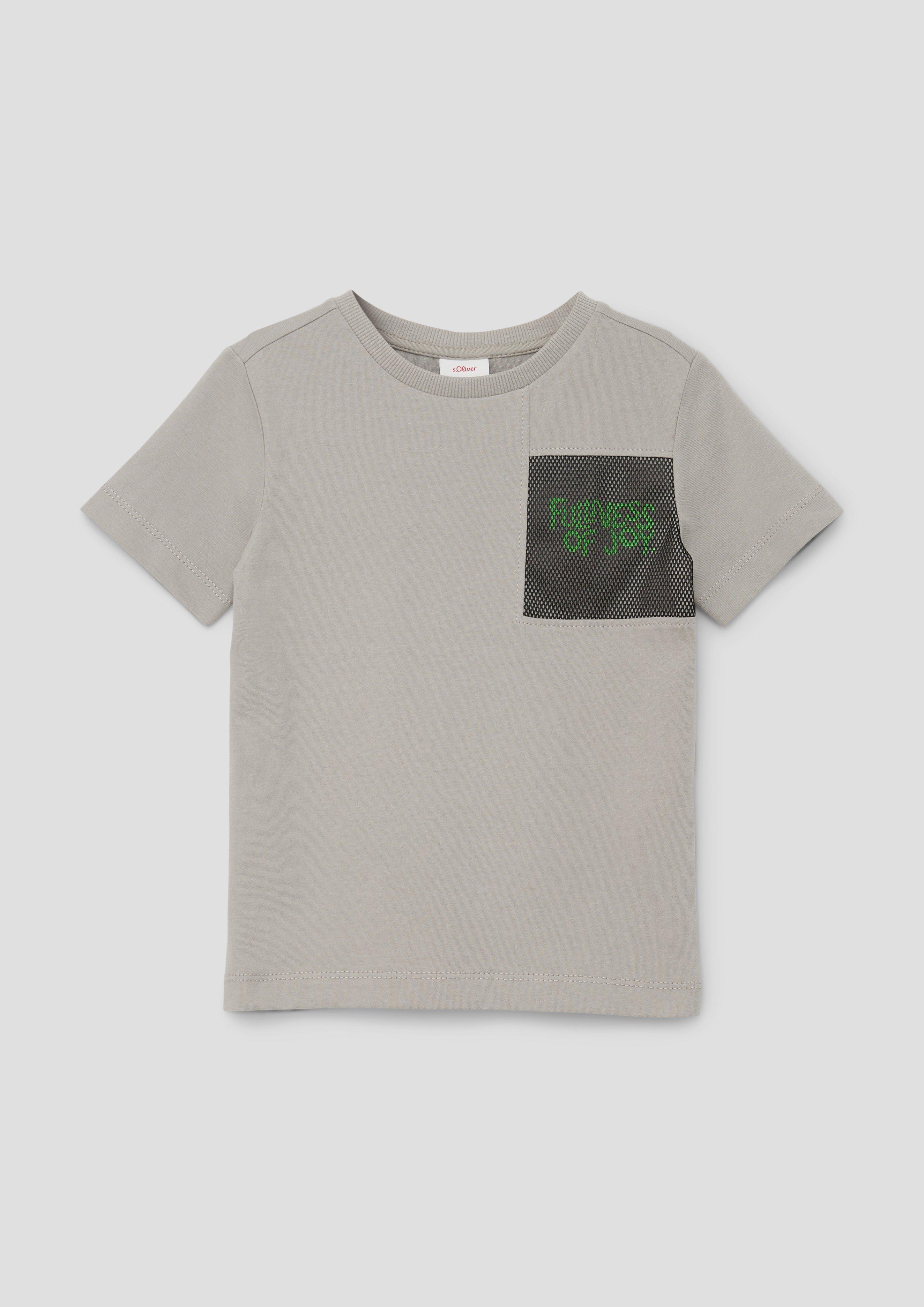 T-Shirt mit Mesh-Applikation  2143097-9114