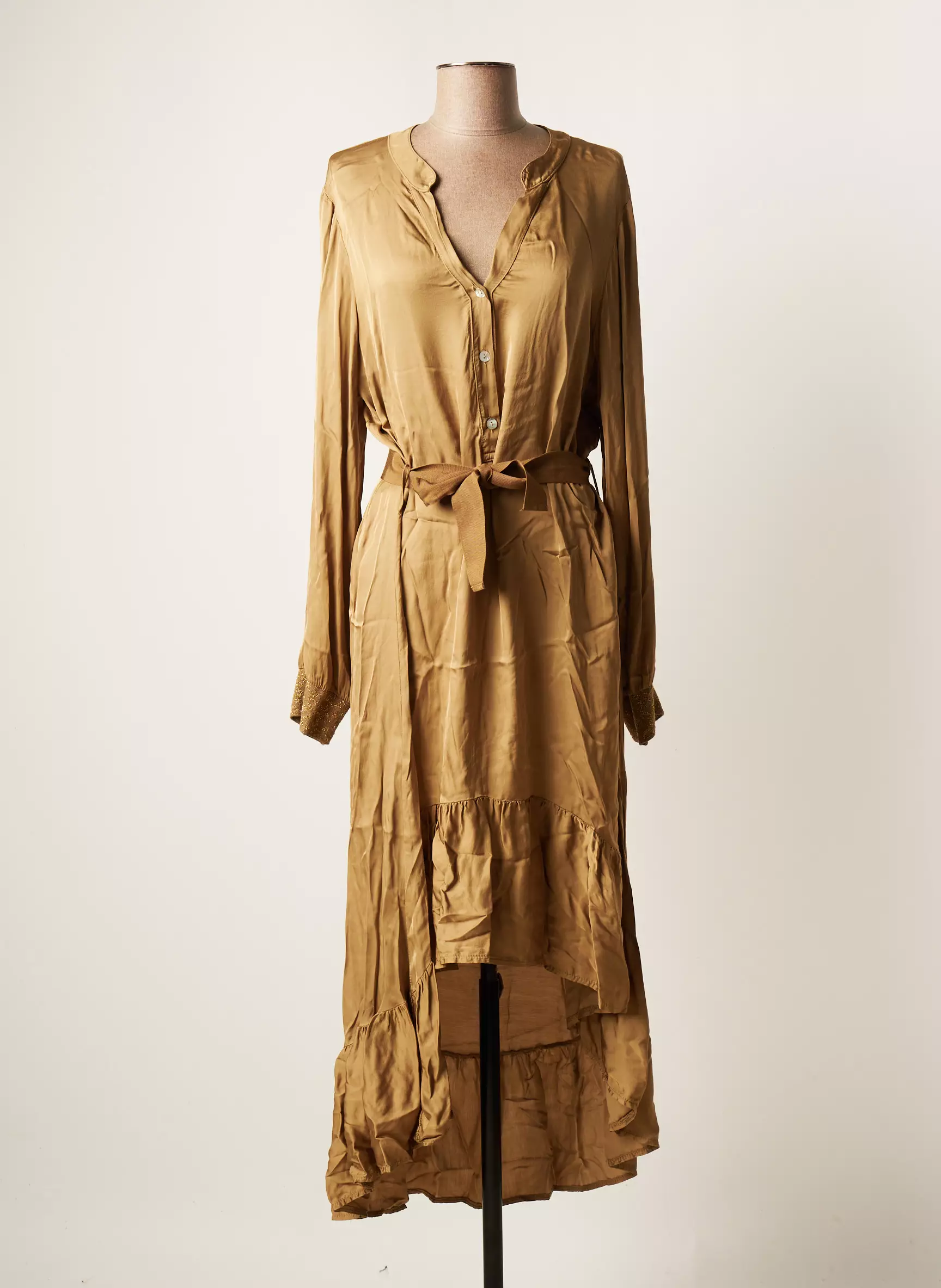 Grl Pwr Robes Mi Longues Femme couleur marron