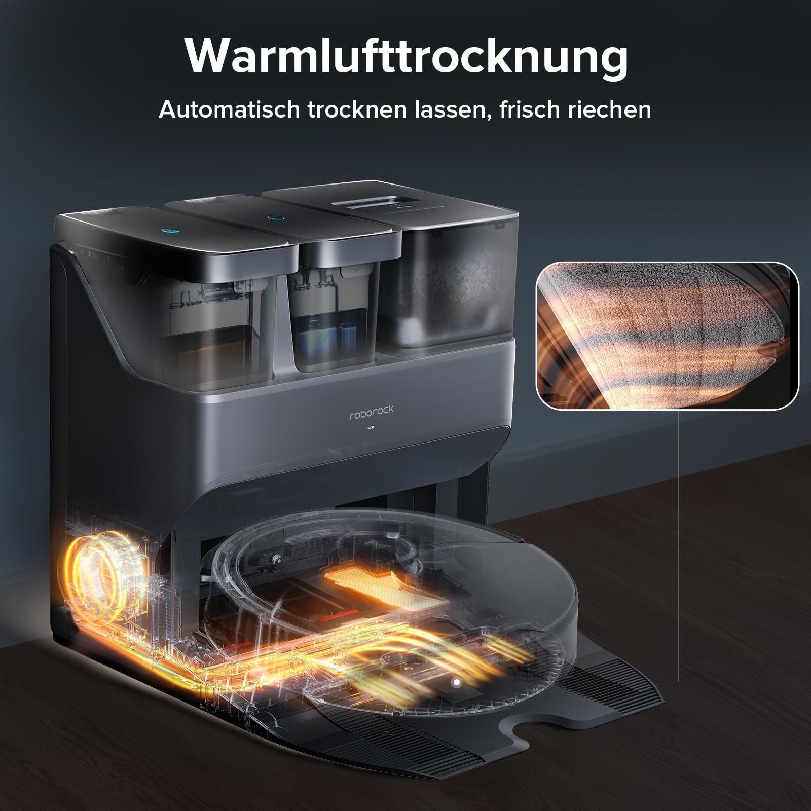 Roborock Saugroboter S7 Max Ultra mit Zubehör-Set, 60,00 W, 5500Pa, Reaktive Hindernisvermeidung, Selbstreinigend, Selbsttrocknend, App und Sprachsteuerung (Upgrade von S7 Pro Ultra, VS S8 Pro Utra)