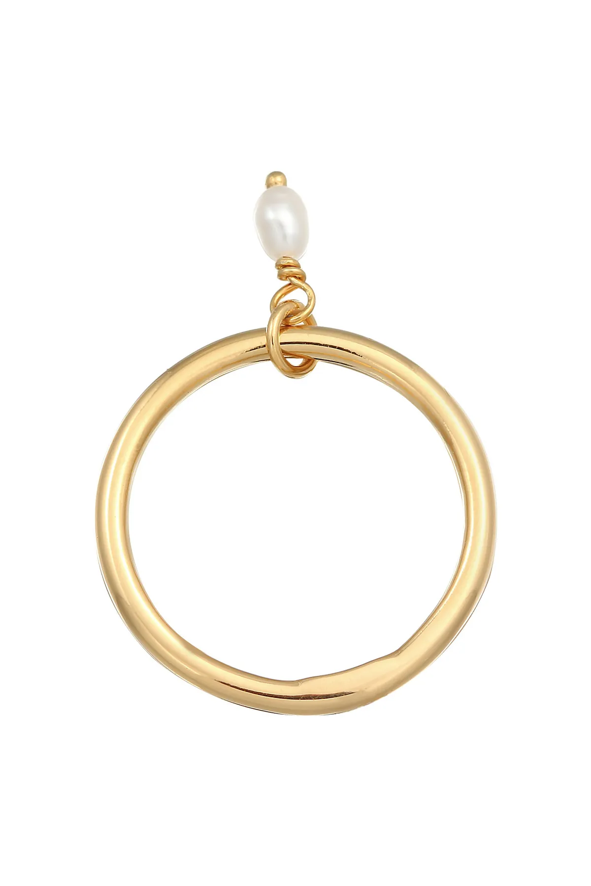 ELLI  Ring Bandring Stapelring Perle Basic 925 Ring
