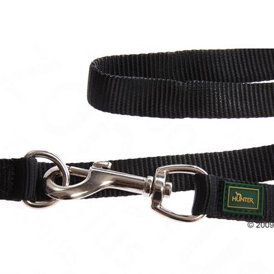 HUNTER Set: Halsband Vario Basic + Hundeleine, schwarz