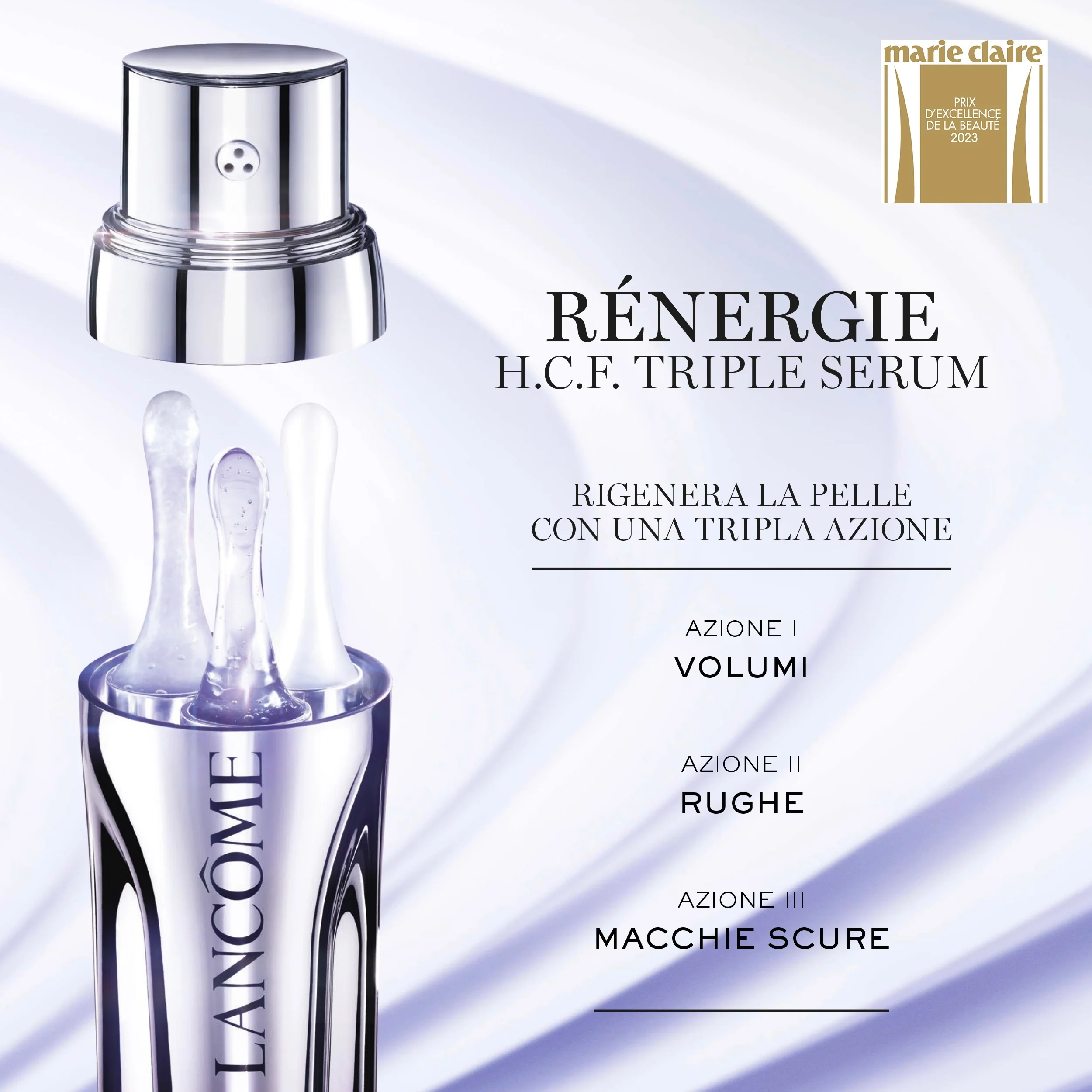 Rénergie HCF Ser Triplu - Ser facial antirid, Ser facial cu efect global, Ser facial anti-pete