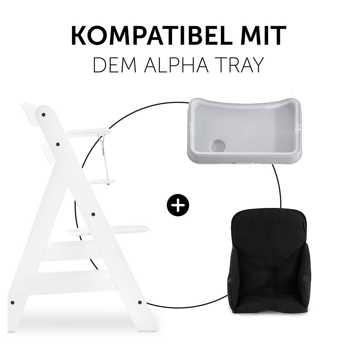 Sitzverkleinerer Alpha Cosy Select, Waffle Pique Black