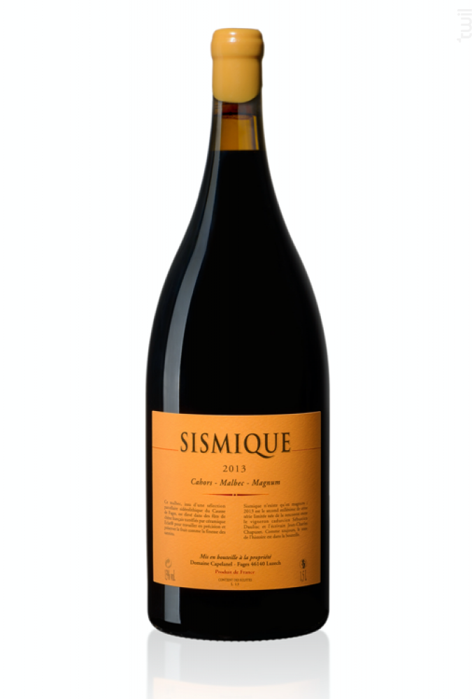 Sismique Domaine Capelanel Vin Rouge●Cahors 2014 150cl