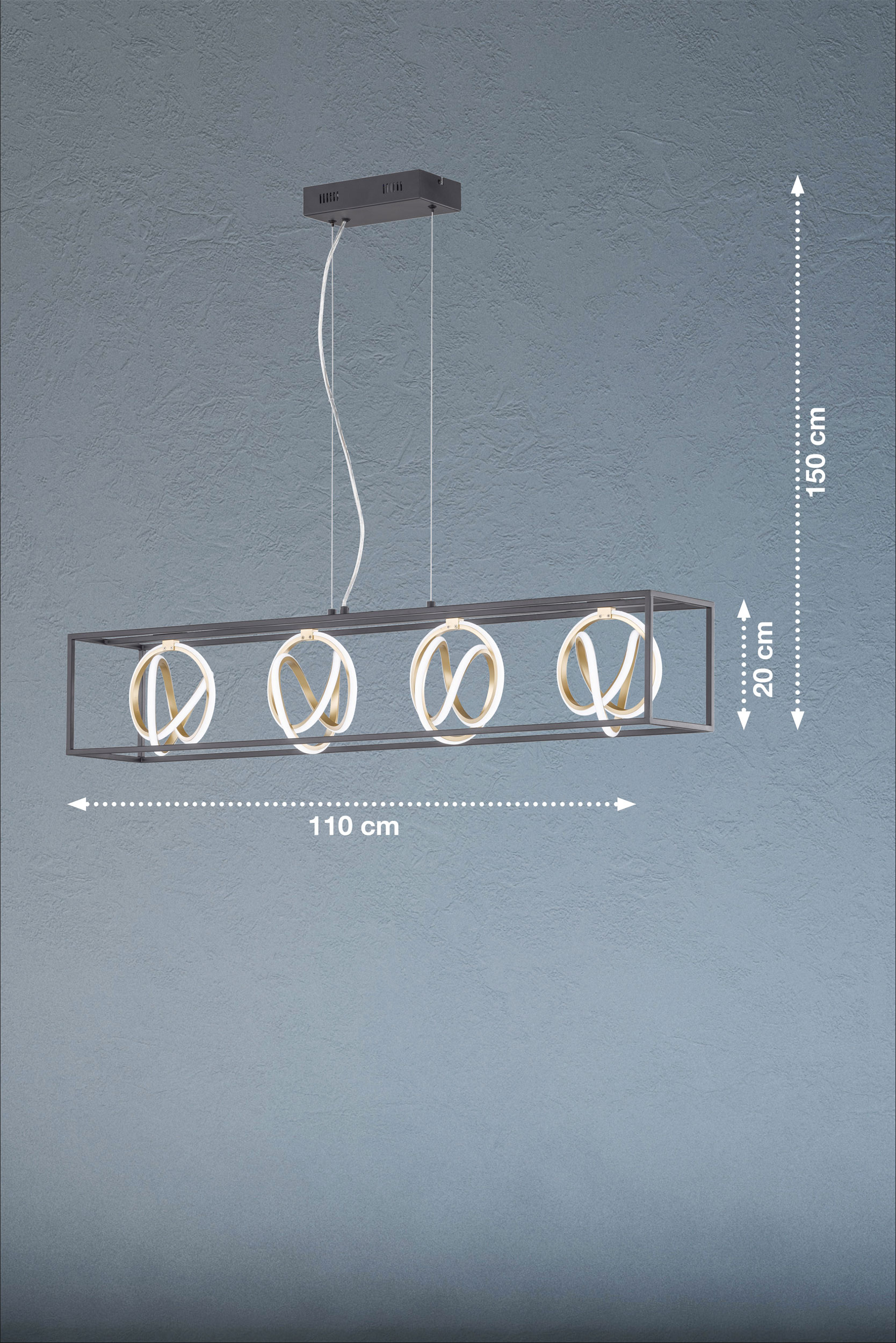 Fischer & HonselLED-Pendelleuchte 4flg