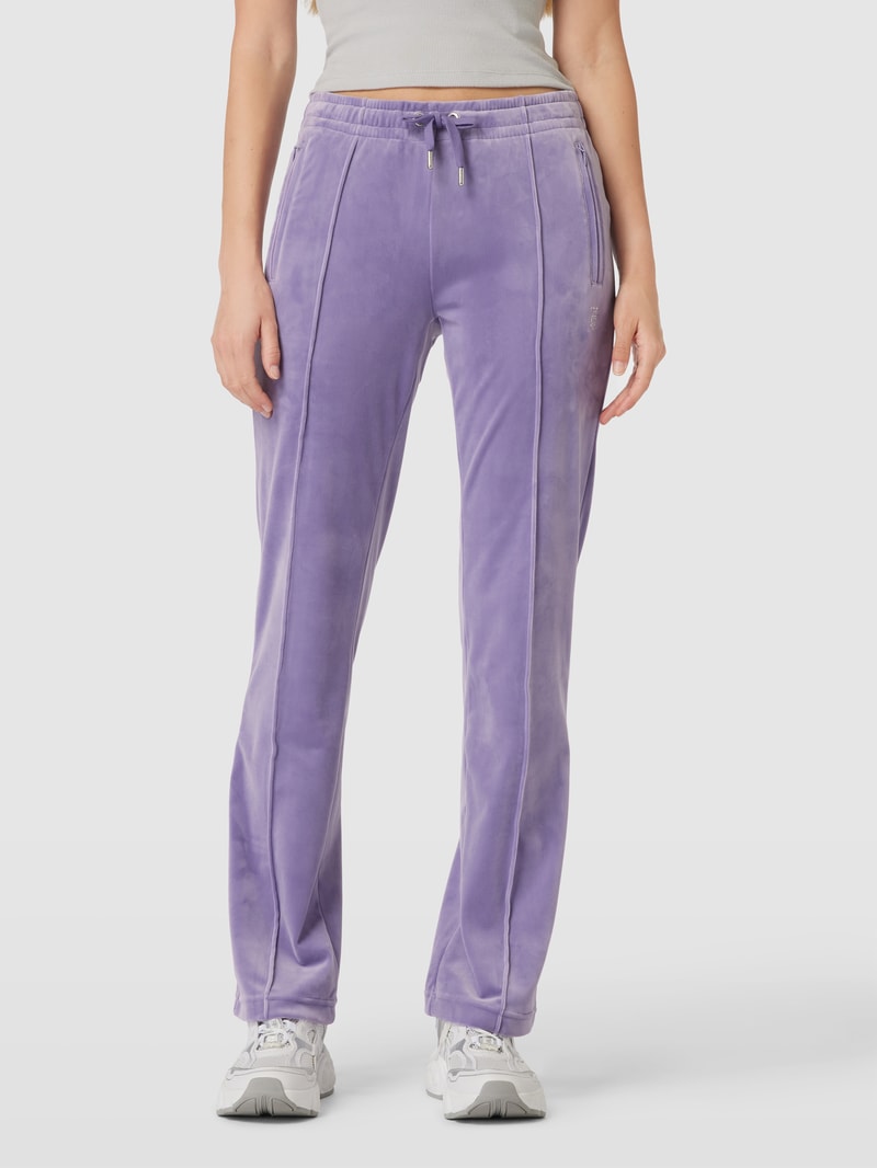 Sweatpants mit Strasssteinbesatz Modell 'TINA' in flieder