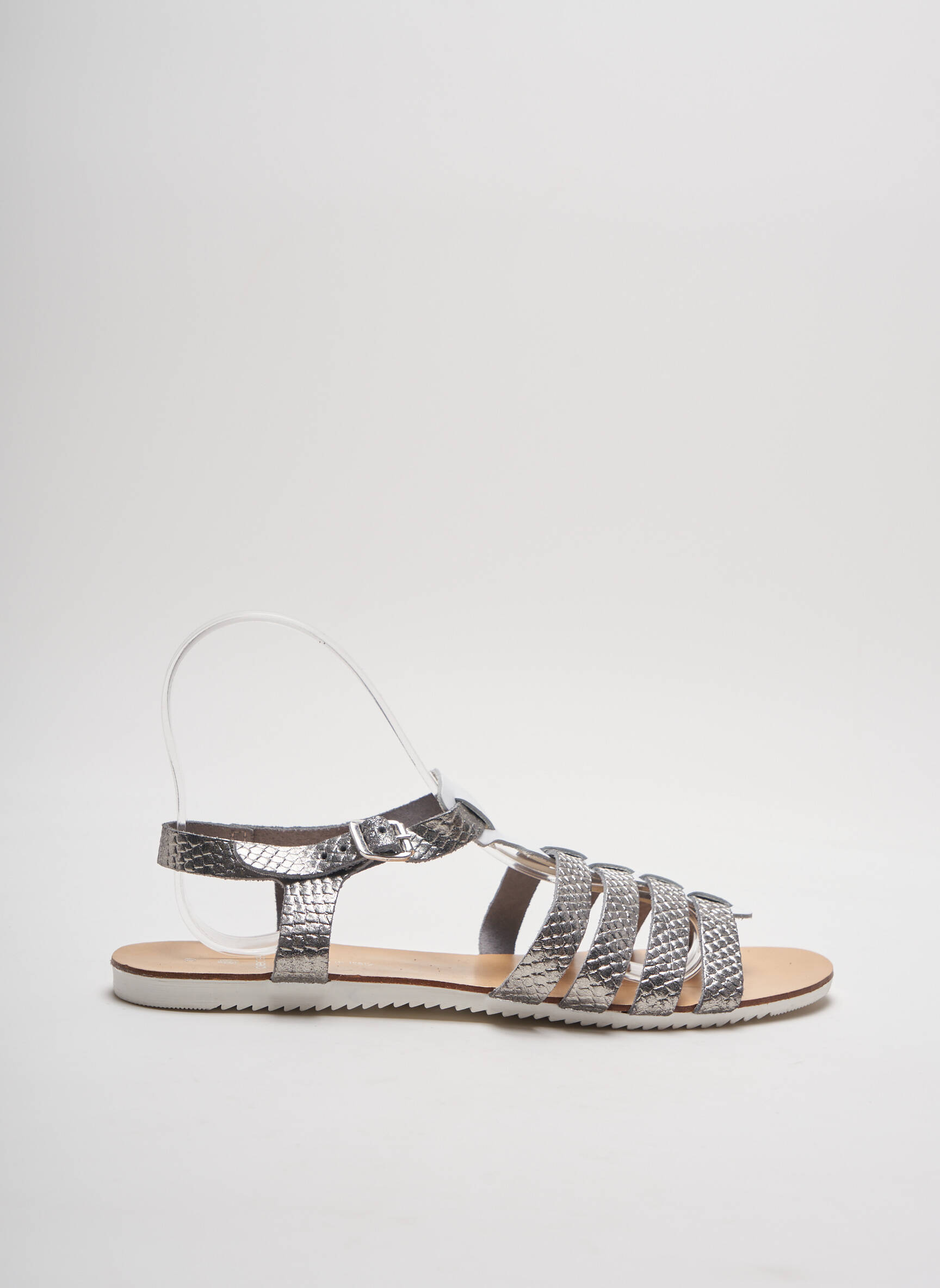 Pieces Sandales Nu Pieds Femme couleur gris