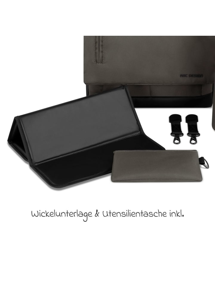 ABC-Design Wickeltasche Urban - inkl. Wickelunterlage in grau günstig kaufen onesize