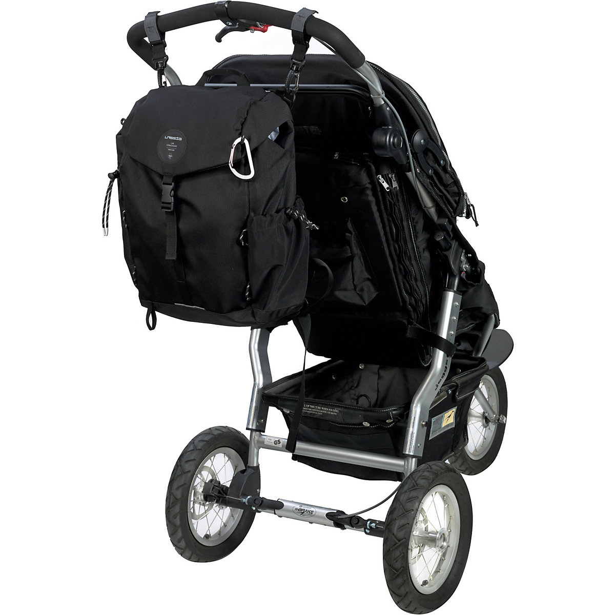 Wickelrucksack Outdoor schwarz, inkl. Zubehör & Wickelunterlage
