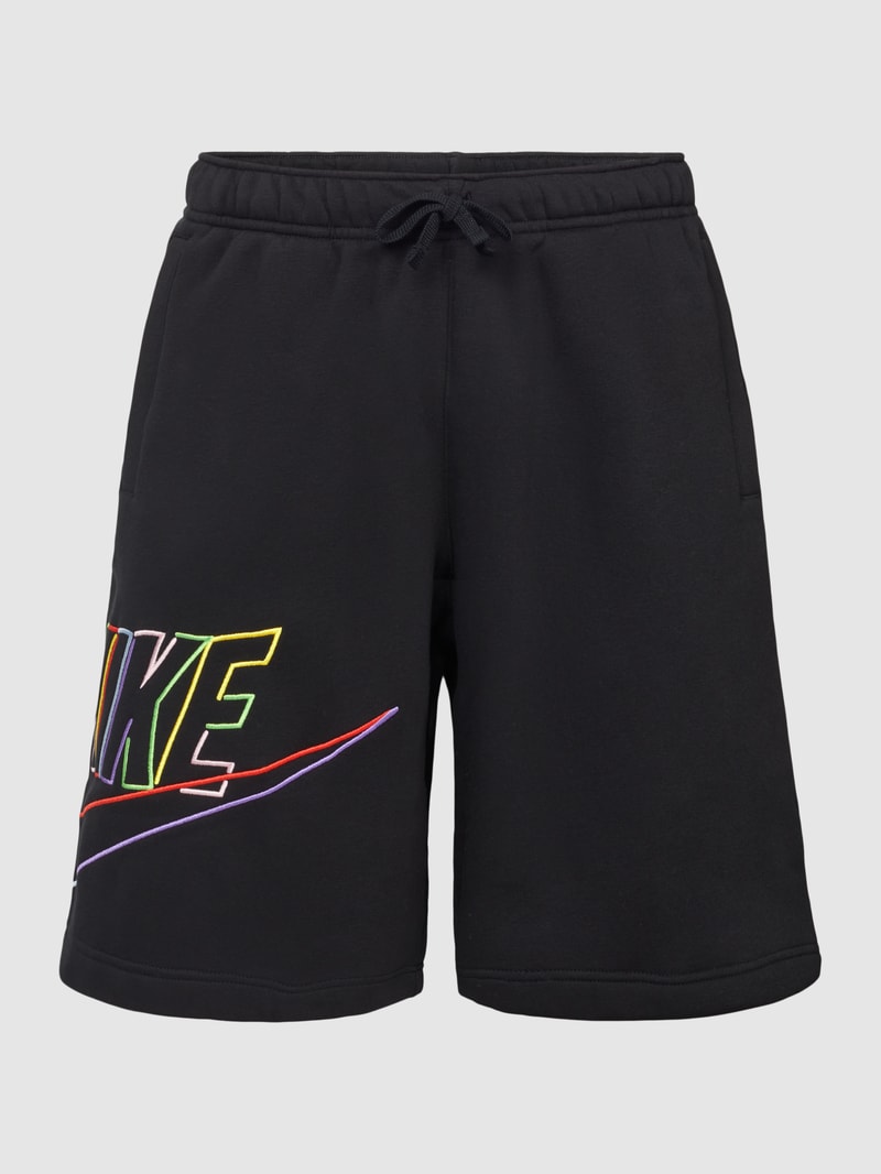 Shorts mit Label-Stitching in schwarz
