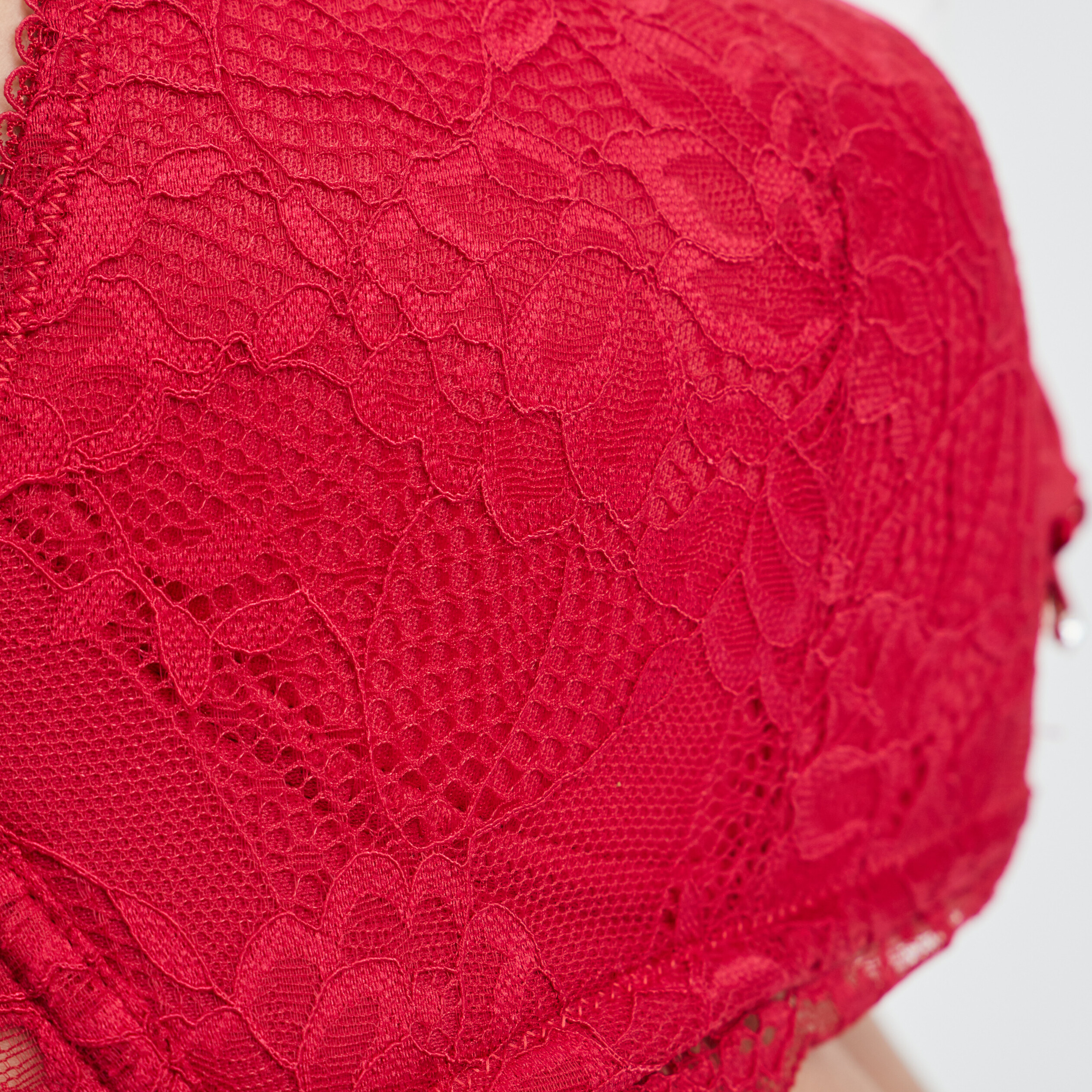 Soutien-gorge triangle dentelle rouge femme | La Halle