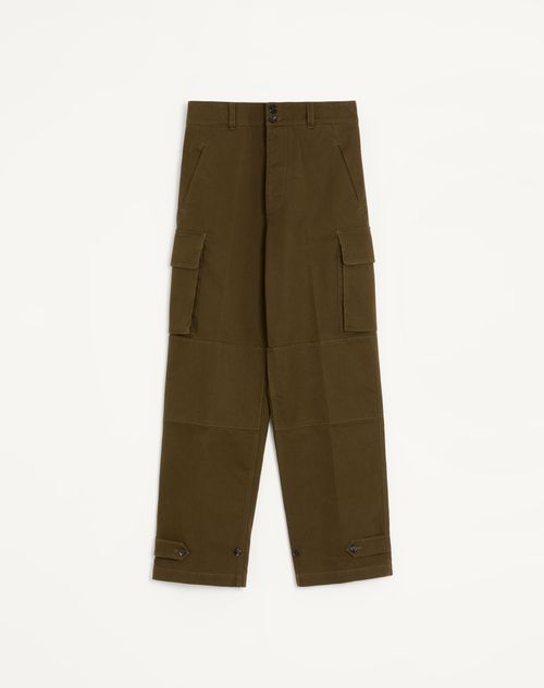 Calça Cargo Gabardine de Algodão Valentino