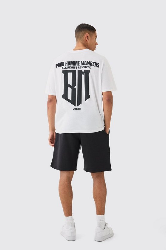 Oversize T-Shirt mit Bm-Print