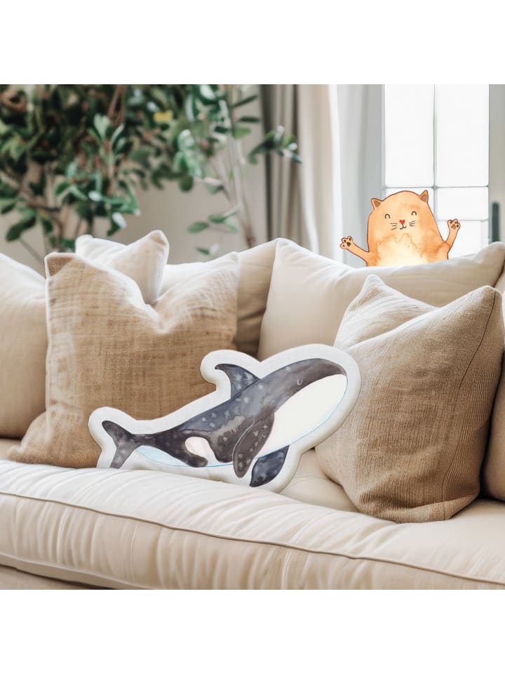 Mr. & Mrs. Panda Kissen Kuscheltier Orca ohne Spruch in Weiß günstig kaufen