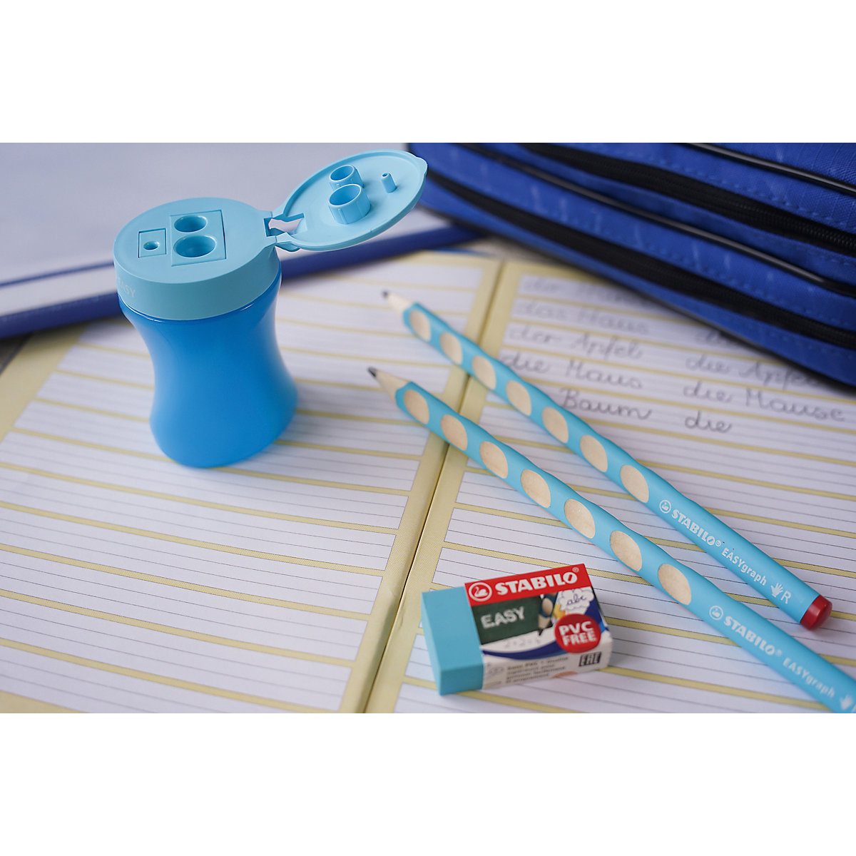 Dreikant-Bleistift EASYgraph Start Set Rechtshänder blau, 3-tlg.