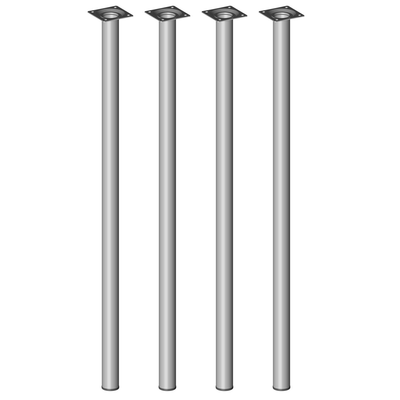 Element System Tischbeine 4er-Set BURGUND, Ø30,Aluminium
