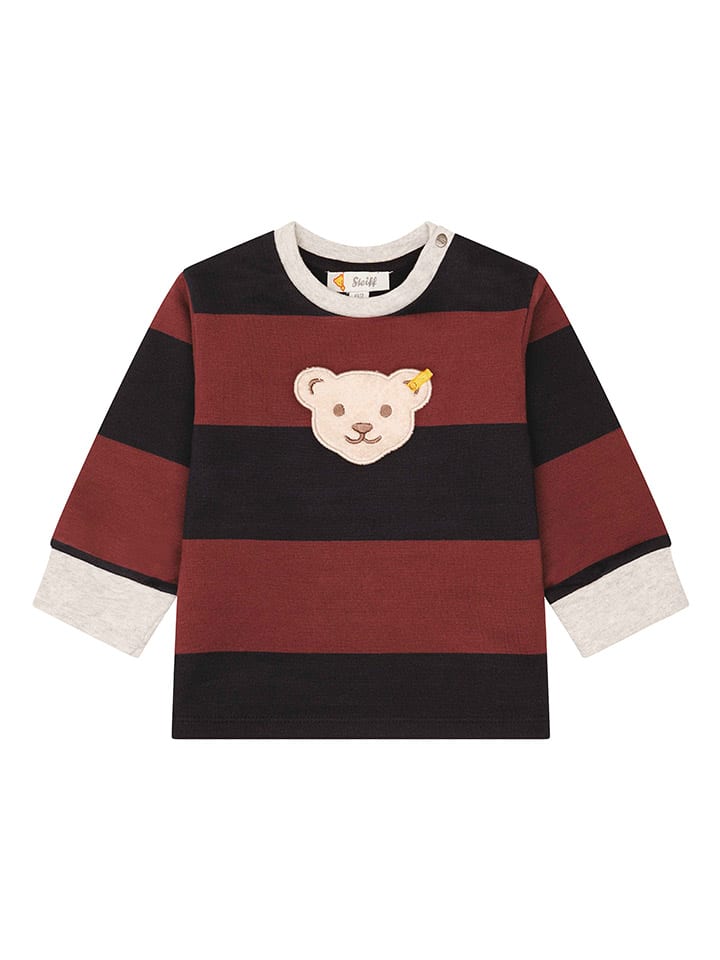 Steiff Sweatshirt in Schwarz/ Bordeaux günstig kaufen